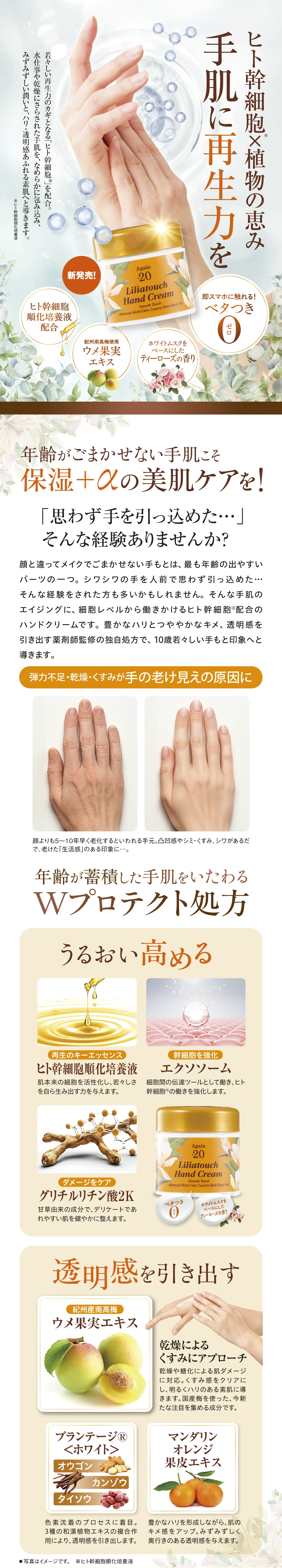 アゲインナンバー20 リリアタッチ ハンドクリーム